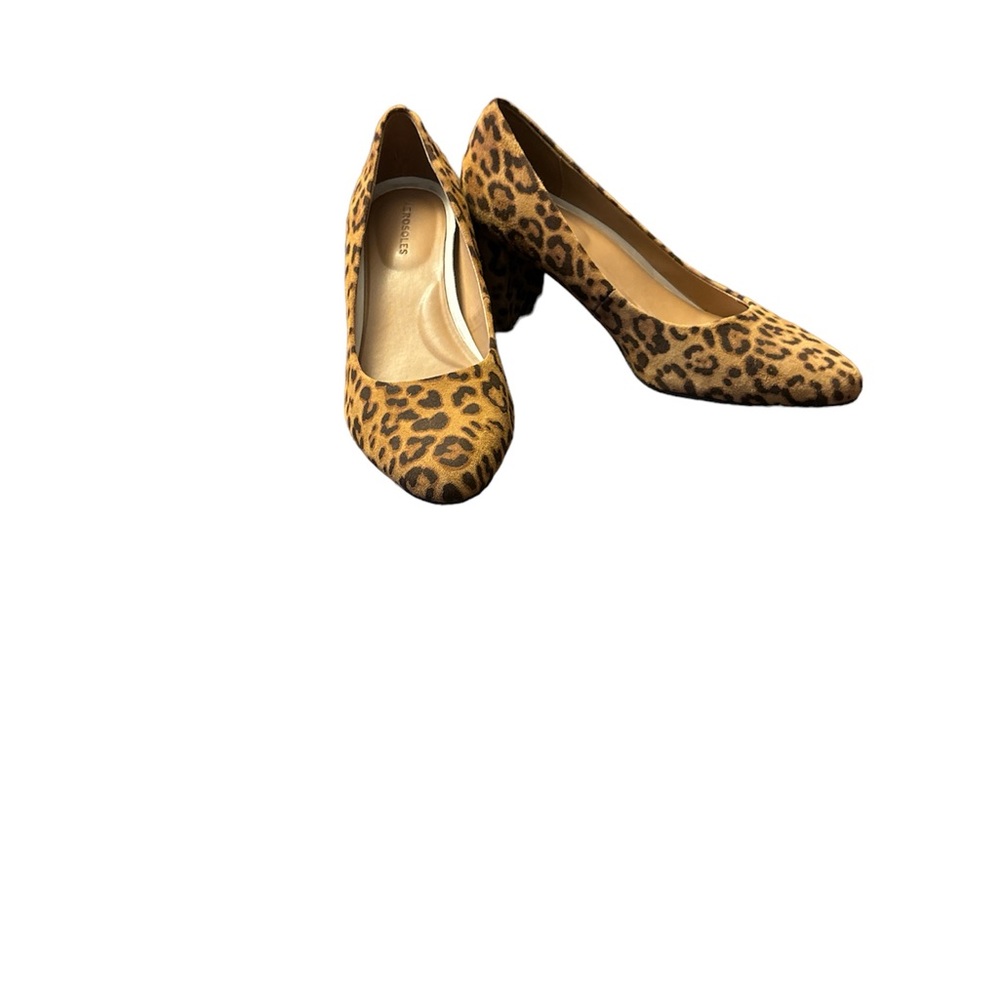 AEROSOLES Bette Leopard Print Women's Block Heal Pump Size 10
